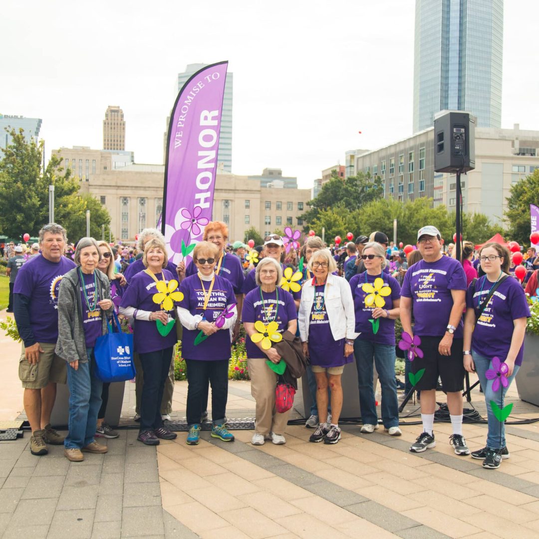 2017 McFarlin Alzheimers group walk in alzheimers event